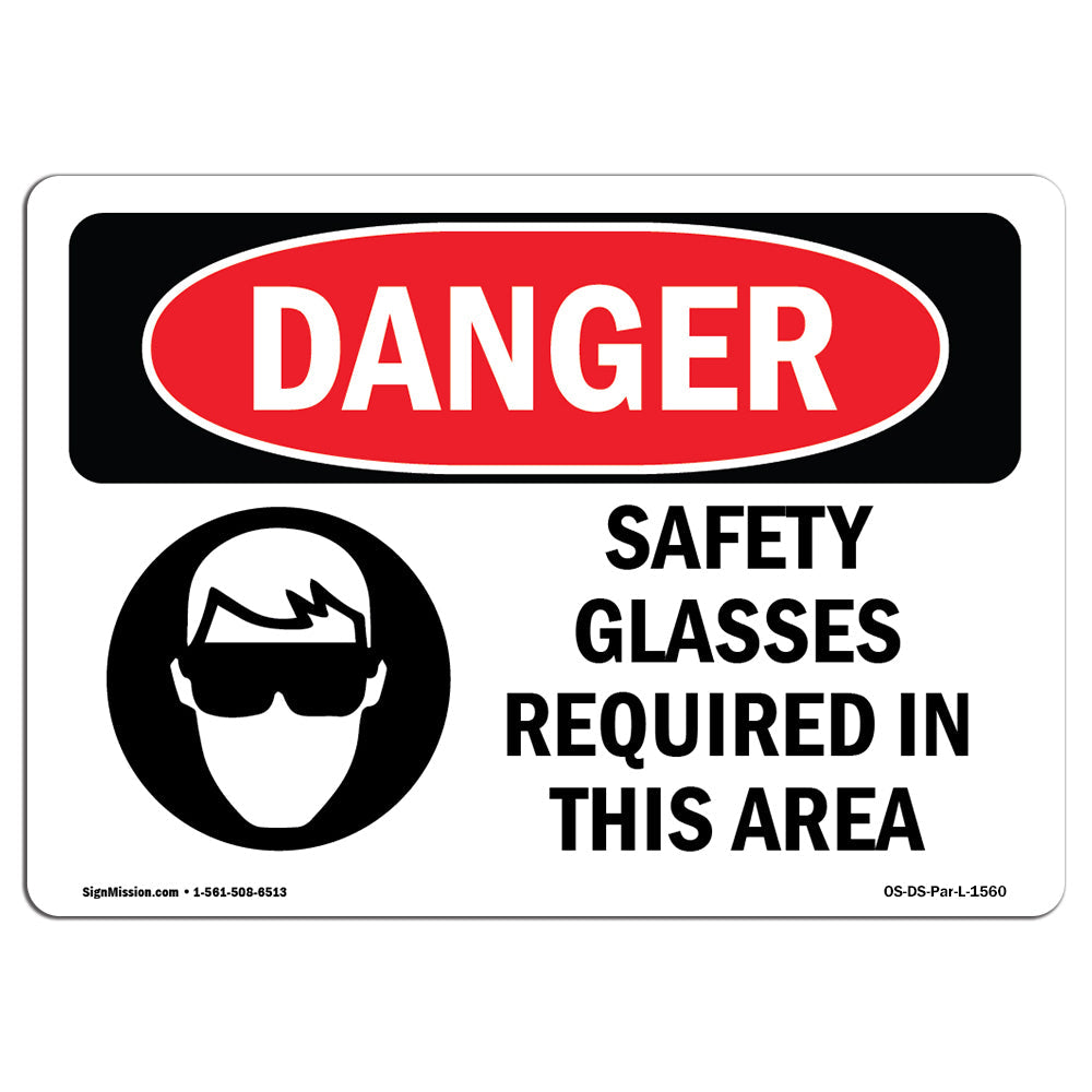 Safety Glasses Required In This Area