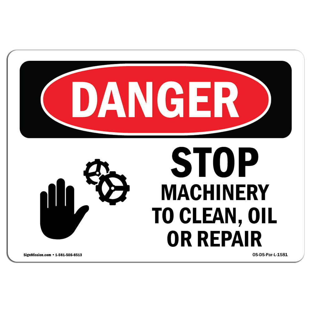 Stop Machinery To Clean  Oil Or Repair
