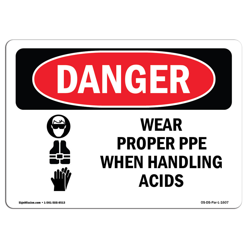 Wear Proper PPE When Handling Acids