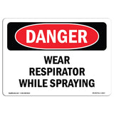 Portrait Wear Respirator While Spraying