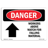 Workers Above Watch For Falling Material