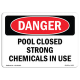 Pool Closed Strong Chemicals In Use