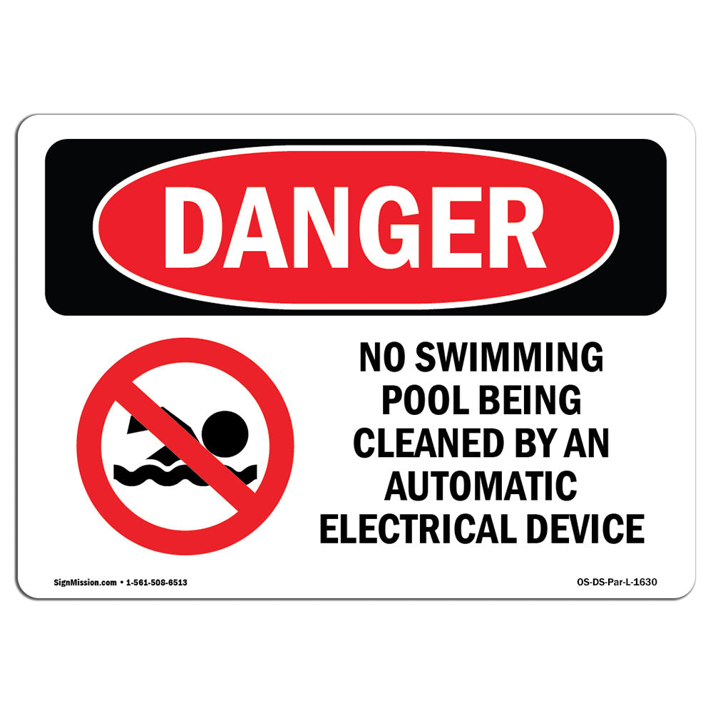 No Swimming Cleaned By Automatic Device