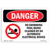 No Swimming Cleaned By Automatic Device