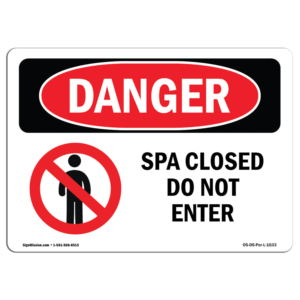 Spa Closed Do Not Enter