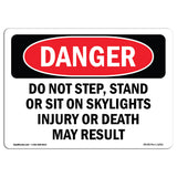 Do Not Step  Stand Or Sit On Skylights