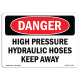 High Pressure Hydraulic Hoses Keep Away