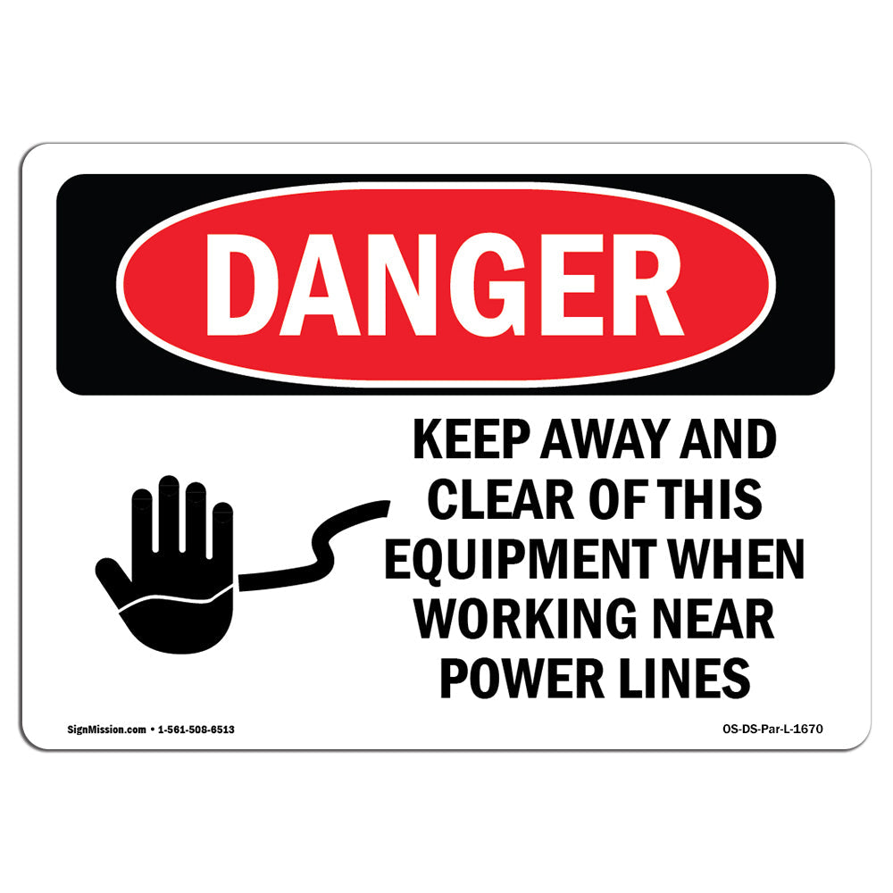 Keep Away Clear This Equipment Power Lines