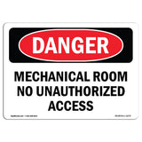 Mechanical Room No Unauthorized Access