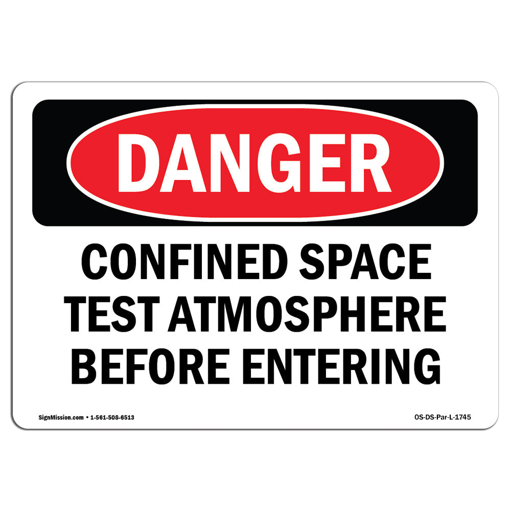 Portrait Confined Space Test Atmosphere