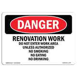 Renovation Work Do Not Enter Work Area