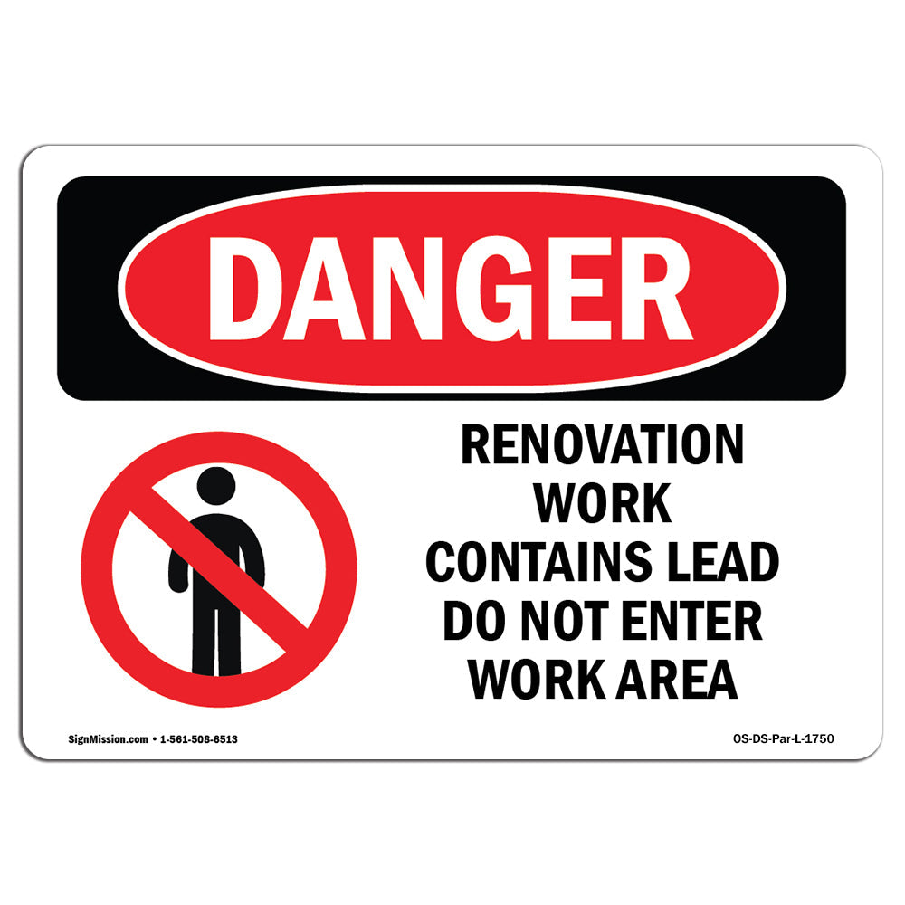 Renovation Work Contains Lead Do Not Enter