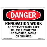 Portrait Renovation Work Do Not Enter Work Area