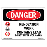 Renovation Work Contains Lead Do Not Enter