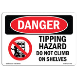 Tipping Hazard Do Not Climb On Shelves