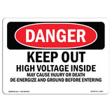 Keep Out High Voltage Injury Death Ground