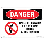 Untreated Water Do Not Drink Wash Hands