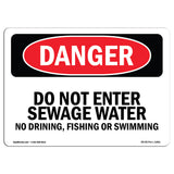 Portrait Do Not Enter Sewage Water
