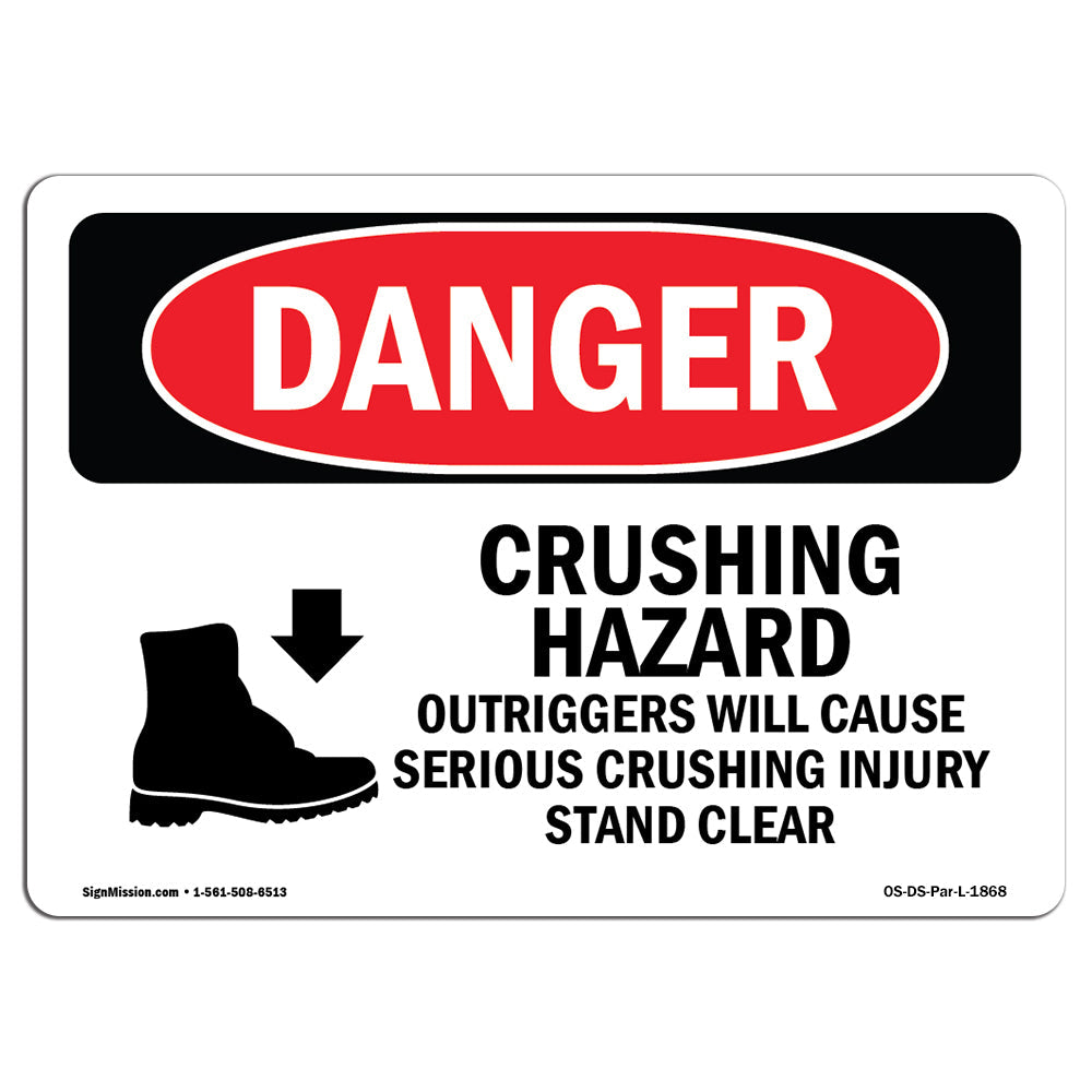 Crushing Hazard Outriggers Stand Clear