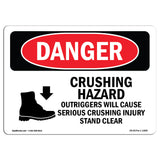 Crushing Hazard Outriggers Stand Clear