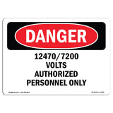 12470 7200 Volts Authorized Personnel