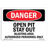 Open Pit Stay Out Blasting Area