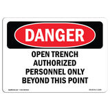 Open Trench Authorized Personnel Only