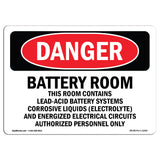 Battery Room Contains Lead-Acid