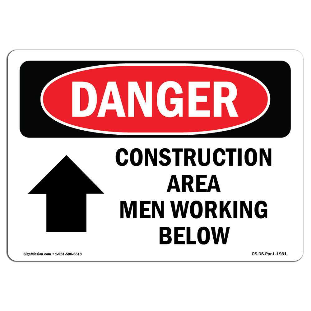 Construction Area Men Working Above