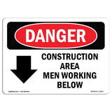 Construction Area Men Working Below