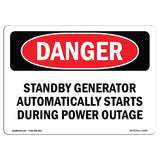 Standby Generator Automatically Starts During
