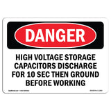High Voltage Storage Capacitors Discharge