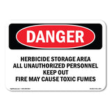 Herbicide Storage Area All Unauthorized