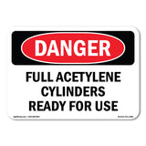 Full Acetylene Cylinders Ready For Use