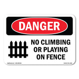 No Climbing Or Playing On Fence