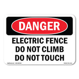 Electric Fence Do Not Climb Do Not Touch