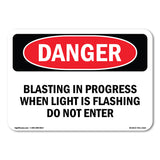 Blasting In Progress When Light Is Flashing