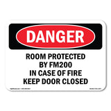 Room Protected By Fm200 In Case Of Fire