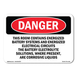This Room Contains Energized Battery Systems
