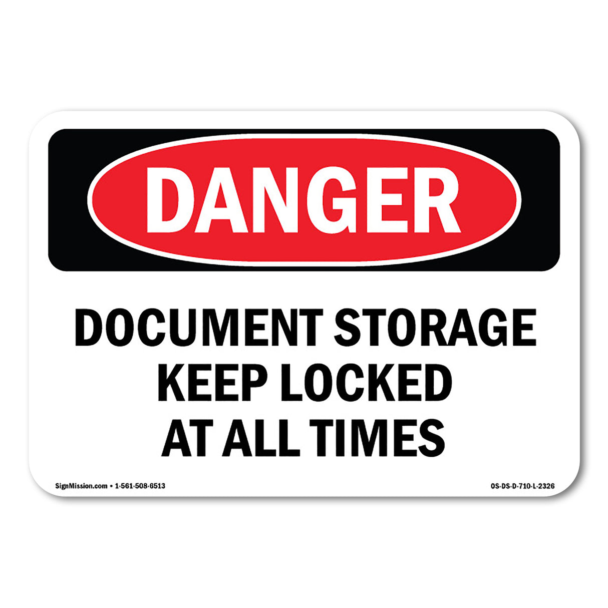 Document Storage Keep Locked At All Times