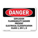 Explosion Flammability Hazard Present Electrical