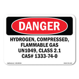 Hydrogen  Compressed  Flammable Gas Un1049