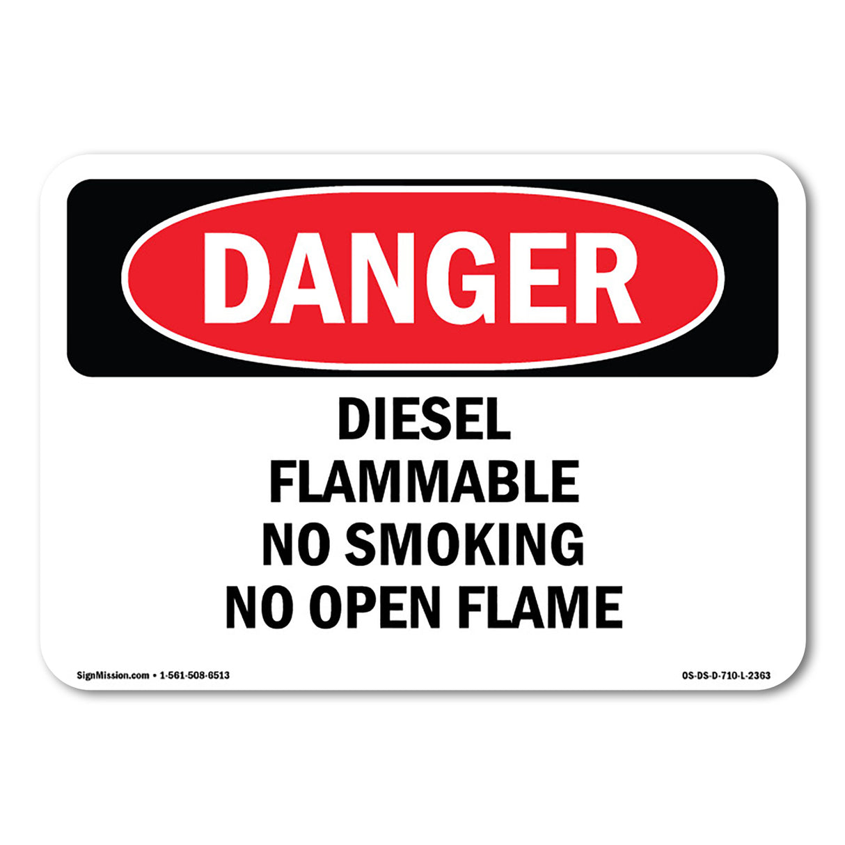 Diesel Flammable No Smoking No Open Flame