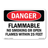 Flammable No Smoking Or Open Flames Within 25 Feet
