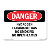 Hydrogen Flammable Gas No Smoking No Open Flames