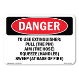 To Use Extinguisher Pull (The Pin) Aim