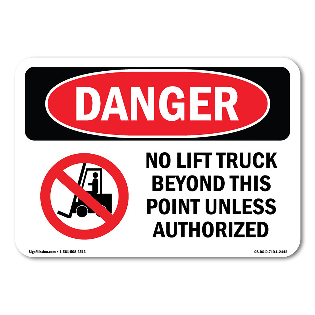 No Lift Truck Beyond This Point