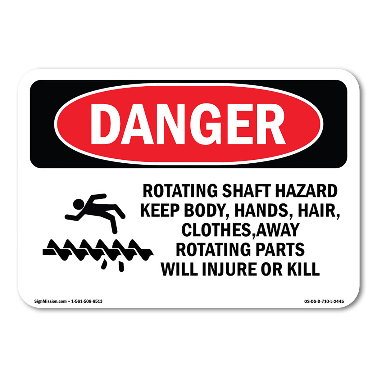 Rotating Shaft Hazard Keep Body
