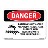 Rotating Shaft Hazard Keep Body