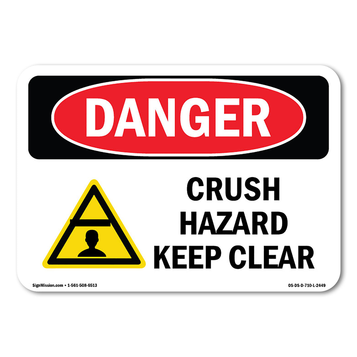 Crush Hazard Keep Clear